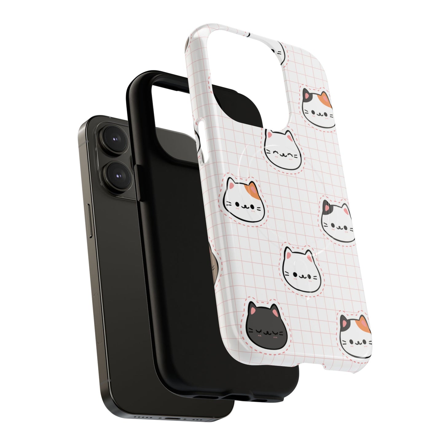 Cute Cat Tough Magnetic Case, iPhone Cover, Cat Lover Gift, Cute Cat Accessories, Pet-Themed iPhone Case