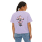 Faith and Floral Cross Women's Comfort Colors Boxy Tee