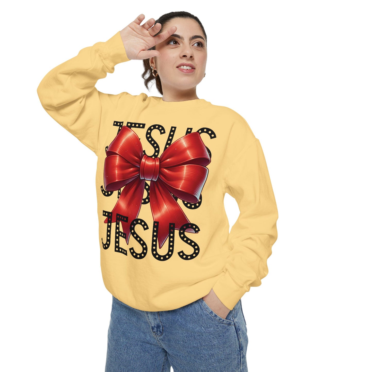 JESUS Unisex Comfort Colors Garment-Dyed Sweatshirt