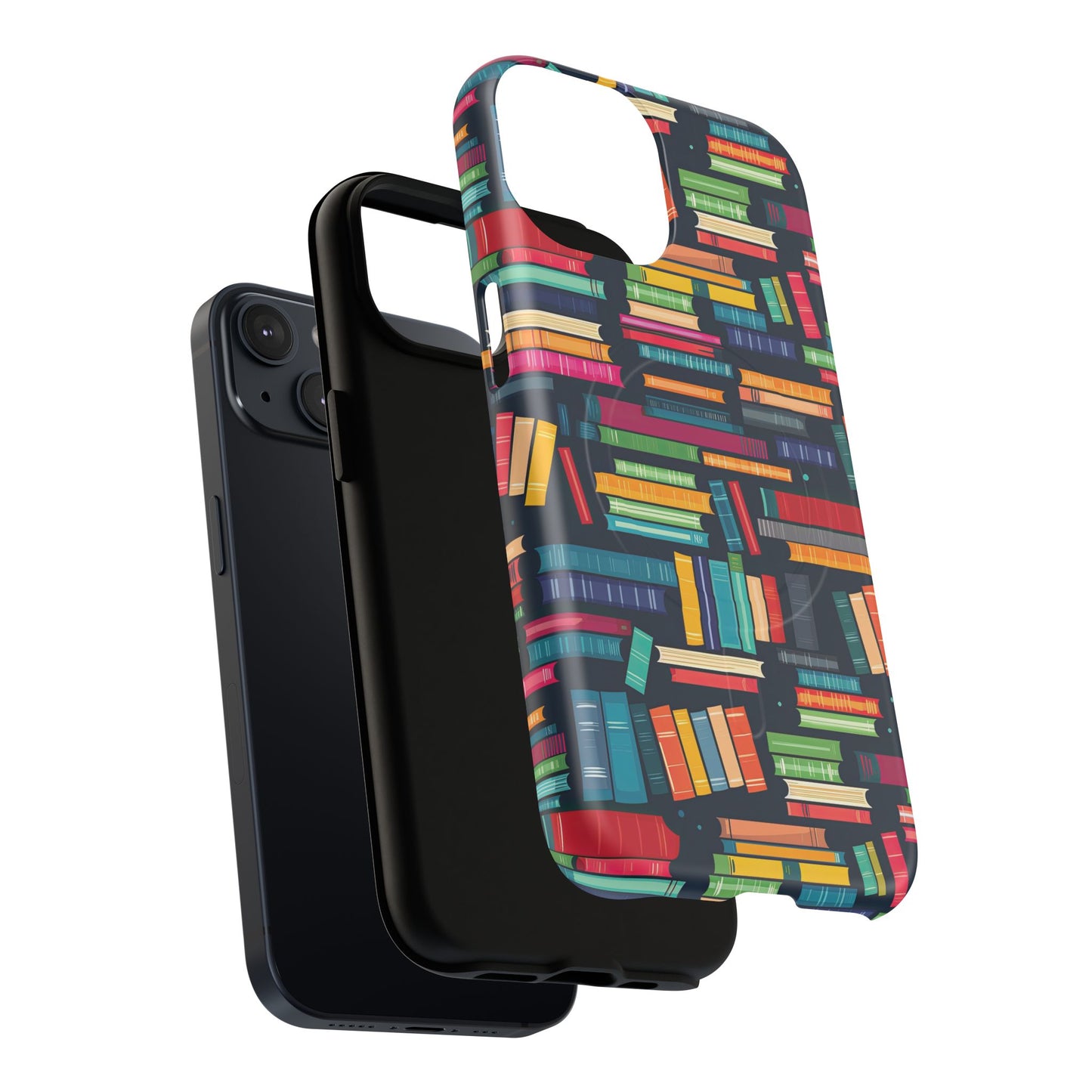 Colorful Book-Themed Phone Case, Literary Gift, Tough Magnetic Case, Book Lover’s Accessory, Phone Protection, Reading Enthusiast