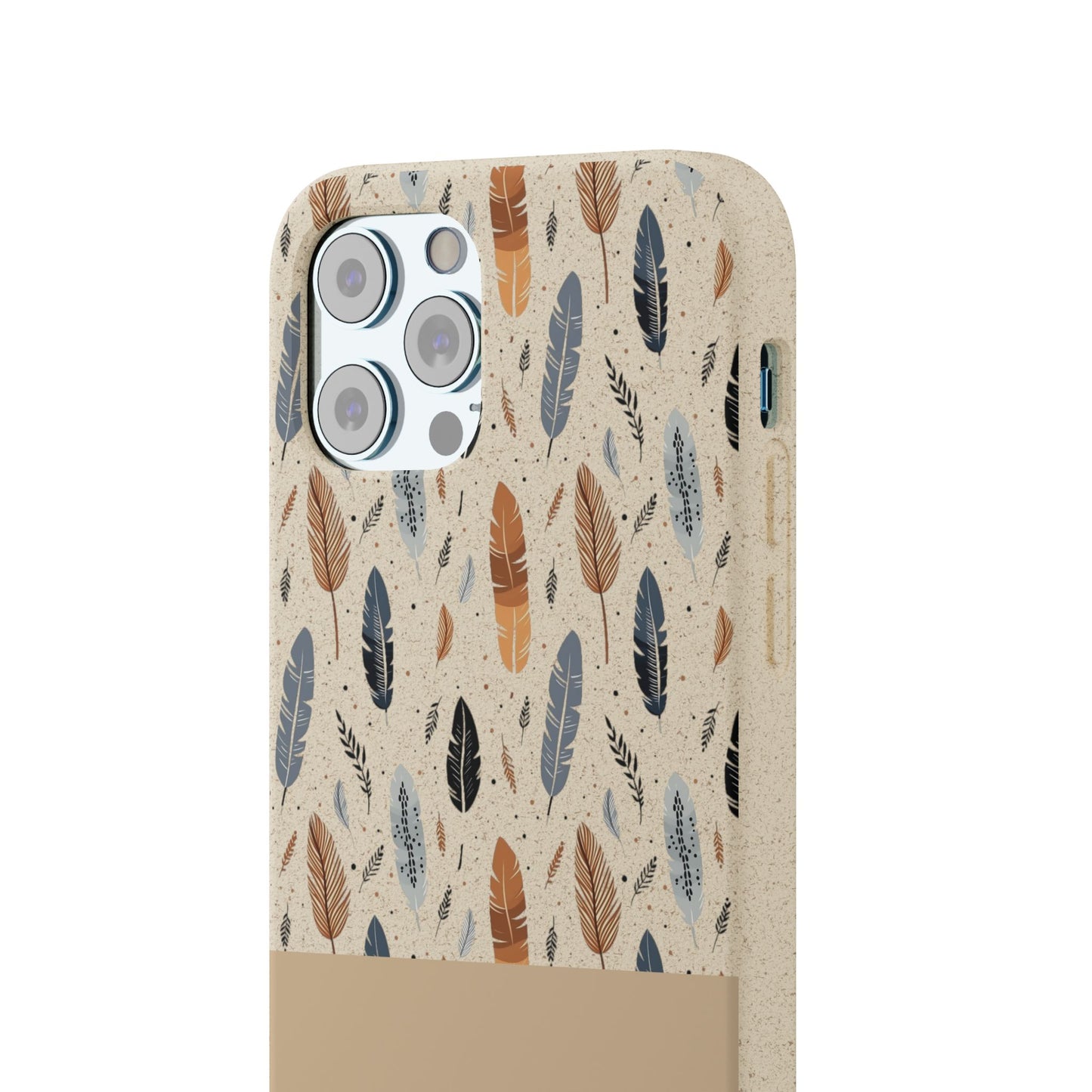Personalized Whispering Feathers Samsung Biodegradable Case, Custom Name Case.