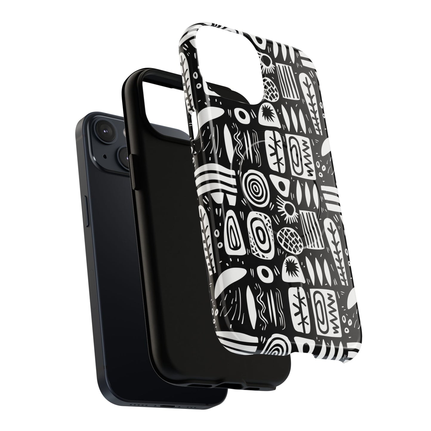 Modern Abstract Geometric Tough Magnetic Phone Case, Durable Phone Accessory, Gift for Him or Her, Artistic Design, Modern Decor