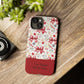 Personalized Rosette Coquette Phone Case - Custom Name/Message 'I Am Stronger Than The Storm' Floral Bow Protective Case