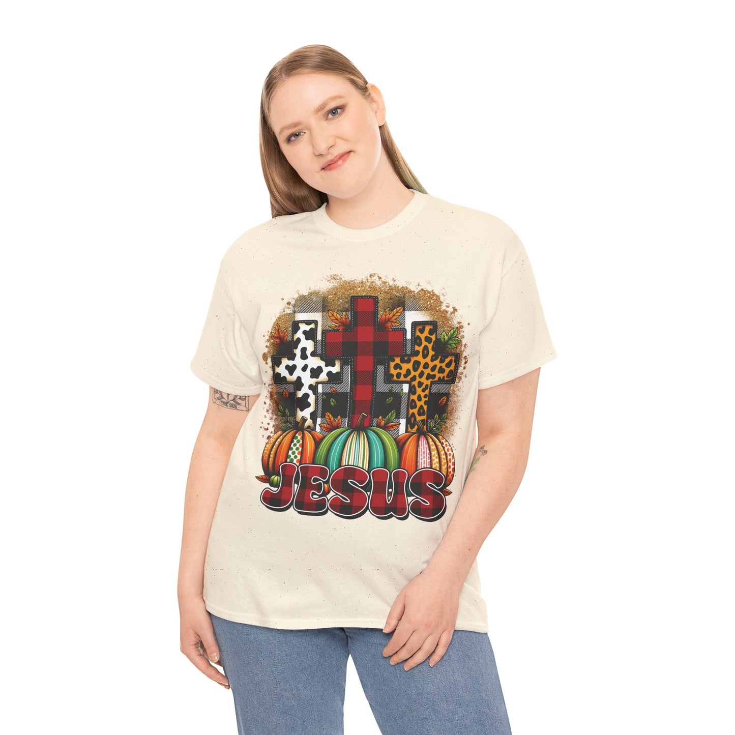 Faithful Harvest Cross Unisex Heavy Cotton Tee