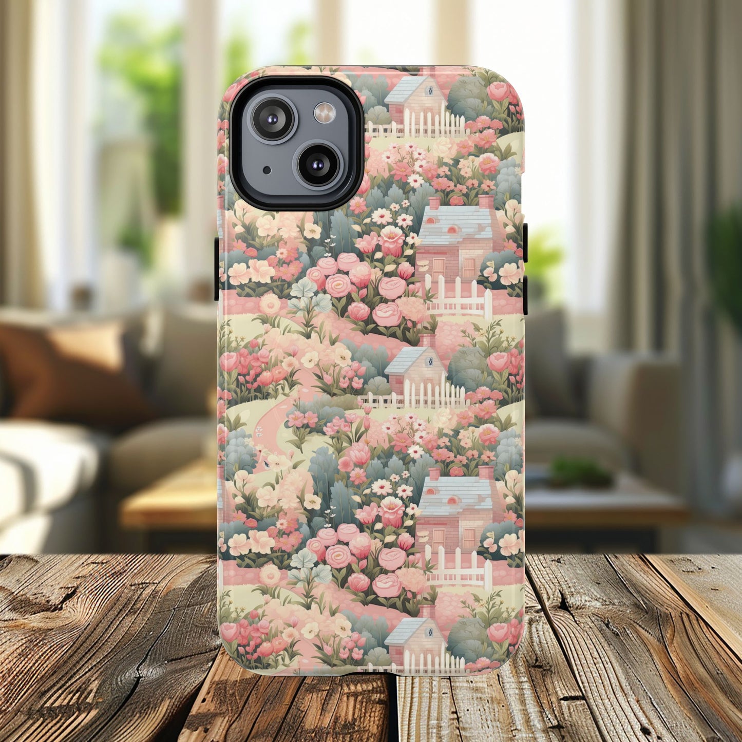 Pastel Garden Haven Tough iPhone Magnetic Case, Durable Protection, Flower Design, Gift for Her, Birthday, ,Phone Accessory, Spring Decor