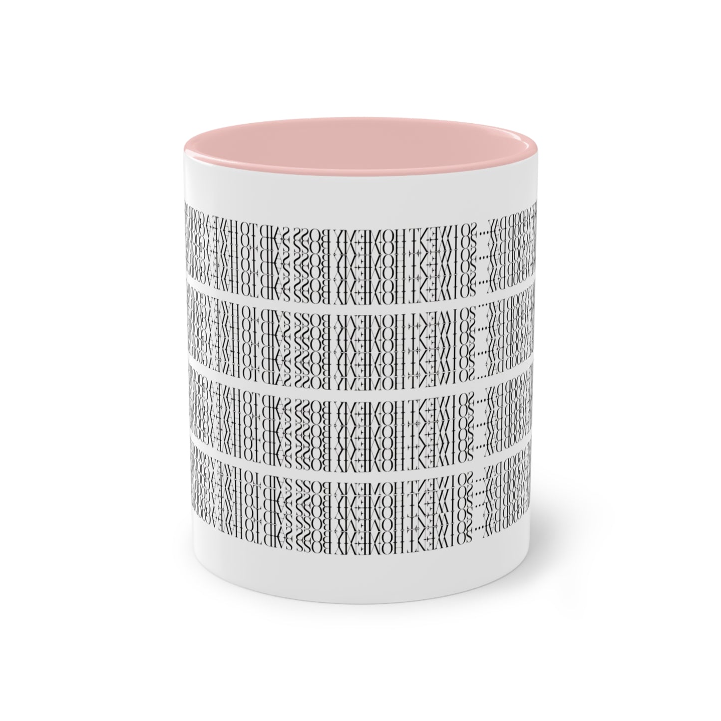 Two Tone Funny Hidden Message Mug - “My Boss said to have a good day… so I went home.”- Viral Optical Illusion Mug - Secret Sarcastic Work Message - Dishwasher Safe, Unique Gifts for Coffee Lovers, Home & Office Decor, Holiday Present.