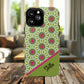Personalized Meadow Mandala Bloom Vibrant Flower  — Green & Pink Geometric Daisy Design