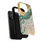 Magnetic iPhone Cases with Green Marble Design, Tough Magnetic Cases, iPhone Accessories, Gift for Her, Trendy iPhone Cover