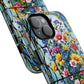 Floral Stained Glass Tough Magnetic Case, Durable Phone Cover, Gift for Nature Lovers, Unique Floral Design, Phone Accessories for All Occasions.