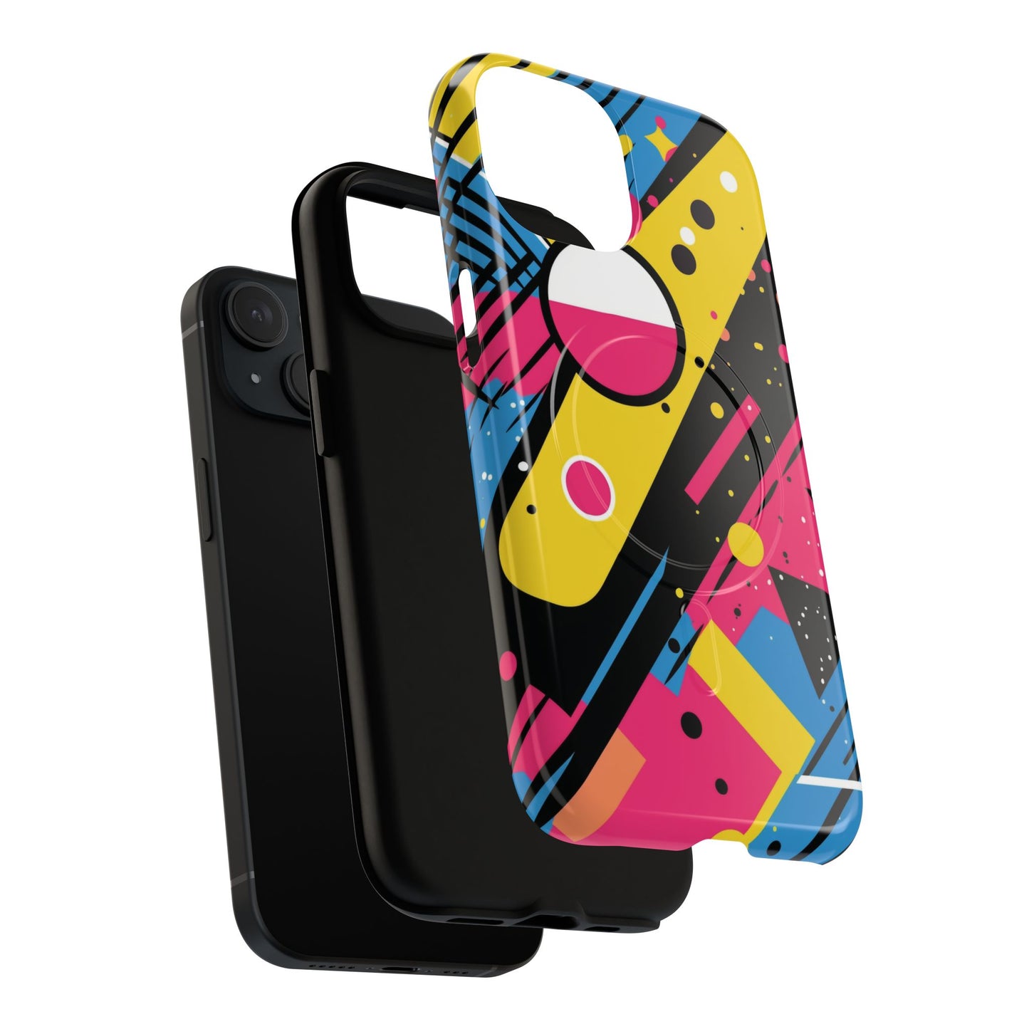Electric Motion Mix iPhone Cases for Creative Souls | Tough iPhone Magnetic Cases, Stylish Protection, Unique iPhone Accessories, Gift for Art Lovers, Retro Vibes
