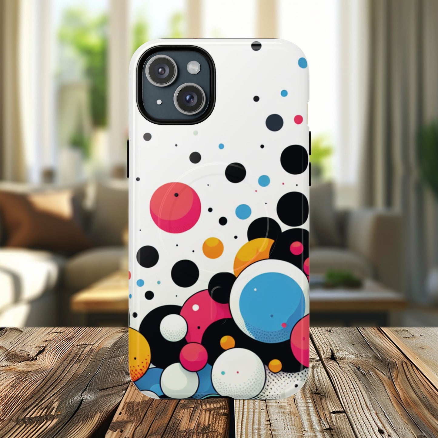 Vibrant Bubble Bloom Galaxy Magnetic iPhone Cases, Artistic Protection for Your Device, Gift for Tech Lovers, Colorful Designs, Unique iPhone Accessories
