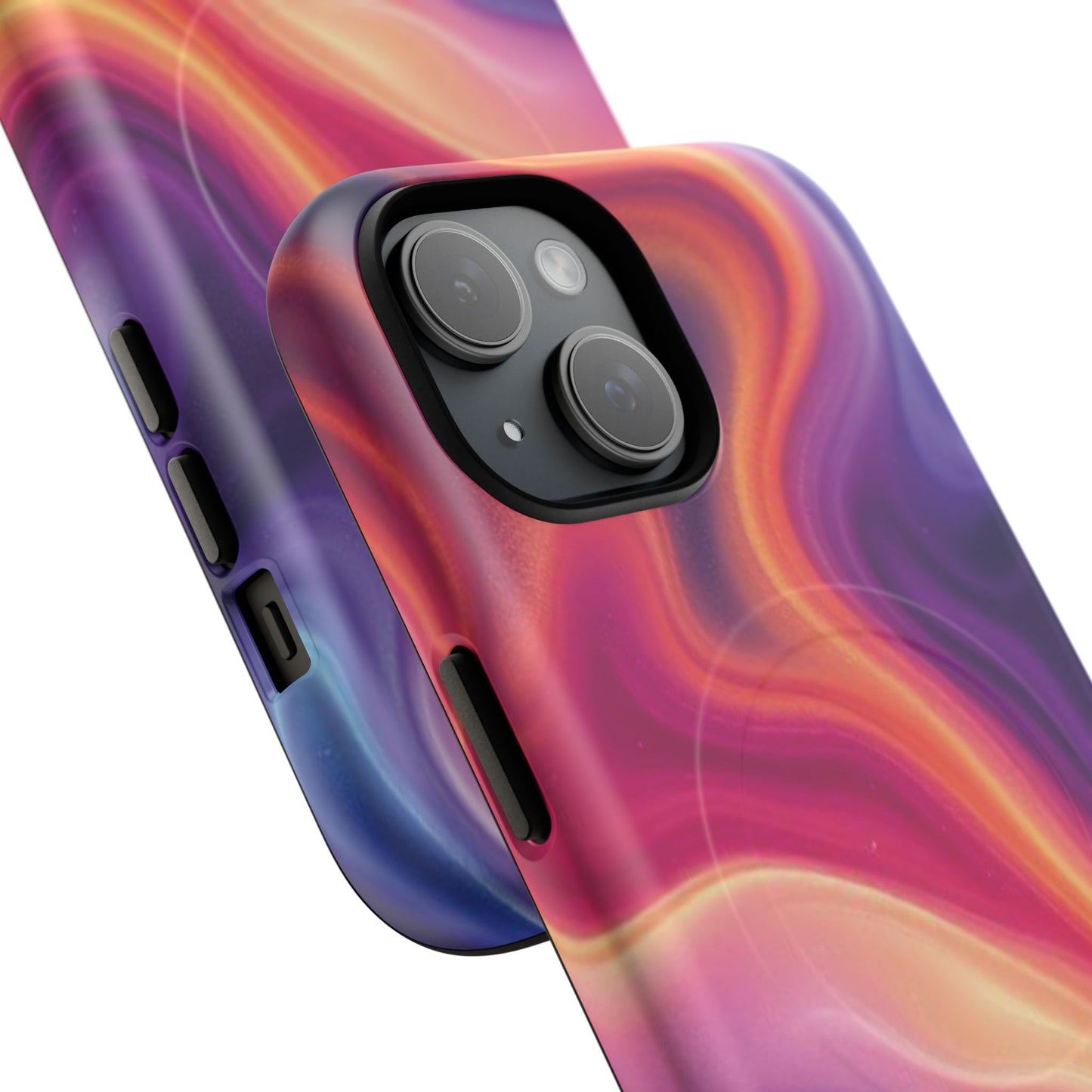 Cosmic Lava Flow Colorful Abstract iPhone Case , Tough Magnetic Protection, Stylish Accessories, Gift for Tech iPhone Lovers, Vibrant Mobile Covers