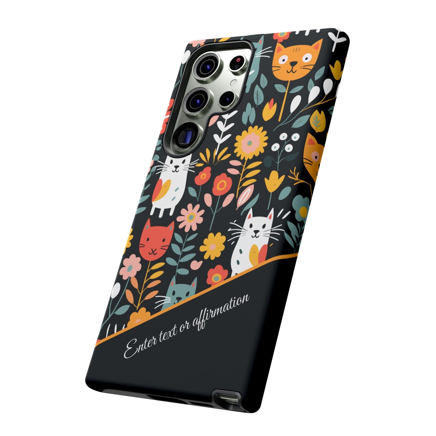 Personalized Whimsical Feline Garden Google and Samsung Tough Cases