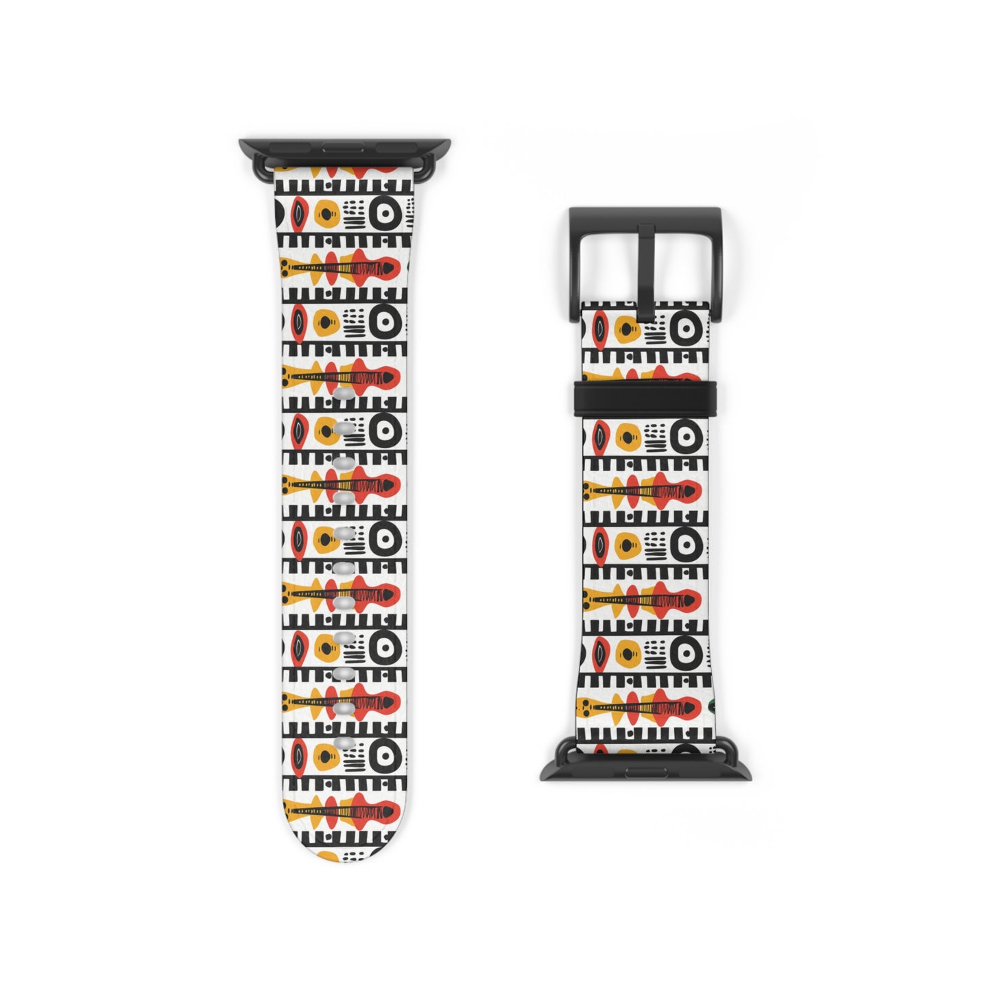 Afrobeat Harmony Vibrant Patterned Watch Band - Stylish and Colorful Accessory for Everyday Wear.