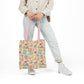 Personalized Doodle Daydream Composition Book Inspired Canvas Tote Bag with Colorful Straps, Cute School Bag, Eco-Friendly Tote, Back to School Shopping Bag, Teacher Gift Idea