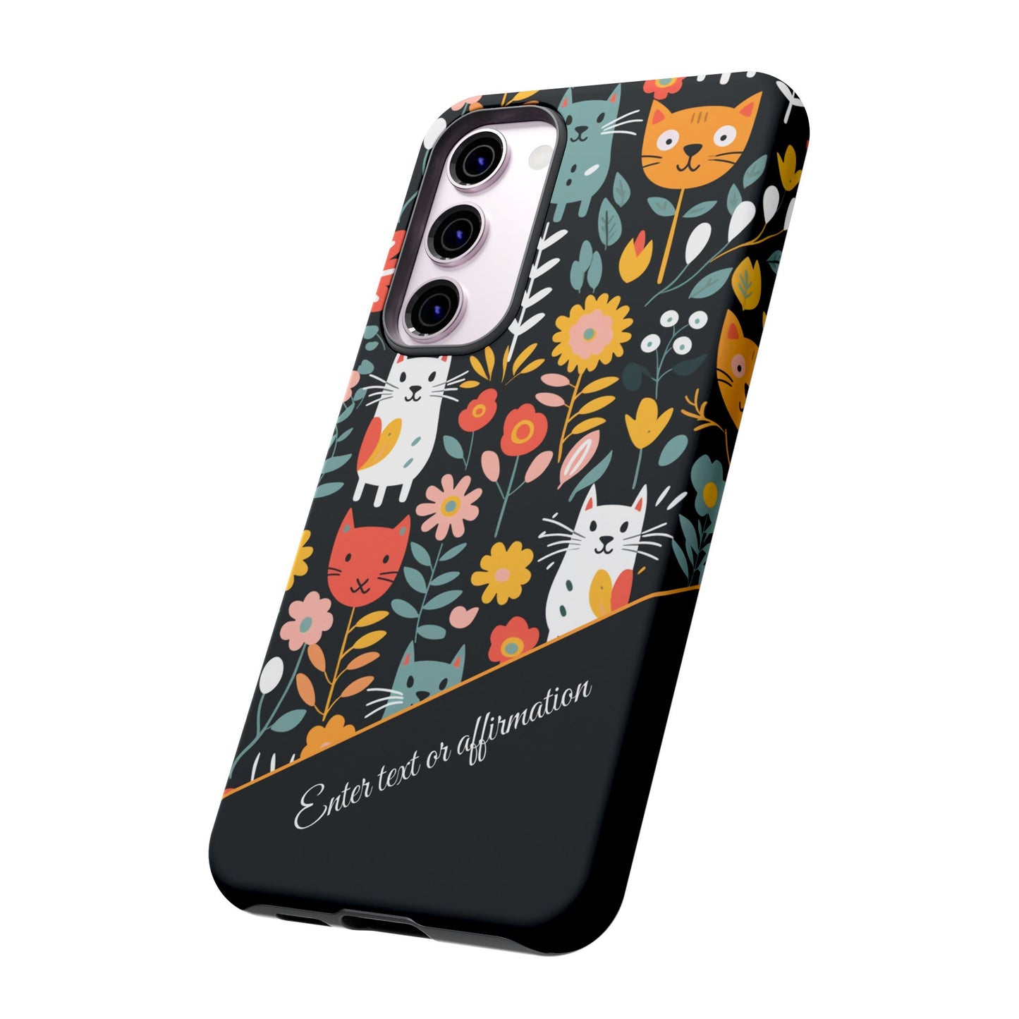 Personalized Whimsical Feline Garden Google and Samsung Tough Cases