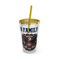 Patriotic Eagle 16oz Tumbler with Straw — "Happy 4th of July" USA Design