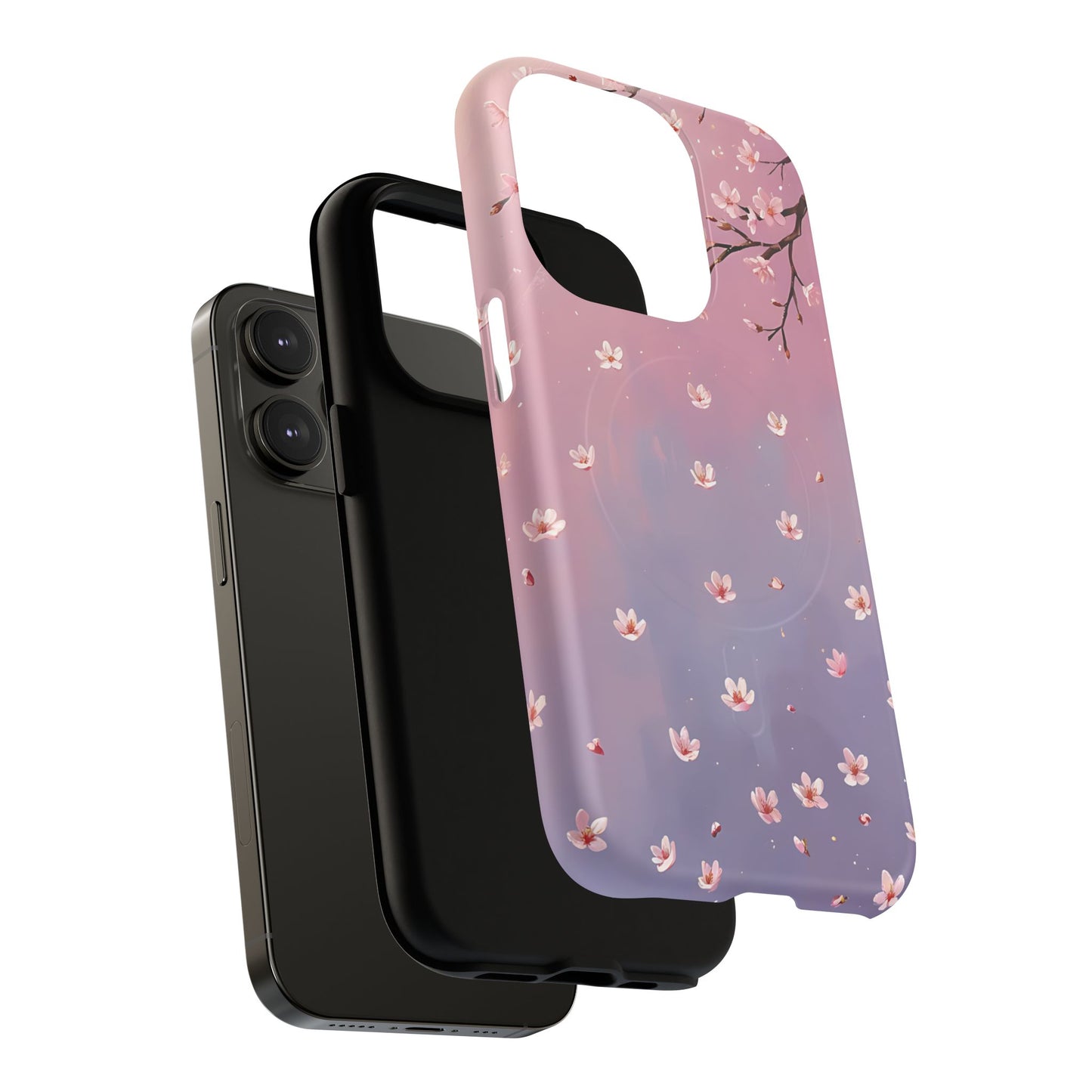 Tiny Cherry Blossom Floral Tough Magnetic Phone Cases, Durable Phone Cover, Floral Design Case, iPhone Protector, Cute Gift for Her