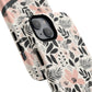 Personalized Floral Blush Garden Whisper Tough Magnetic MagSafe® iPhone® 13, 14, 15, 16, 17, Pro, Pro Max, Plus Cases (Custom Name).