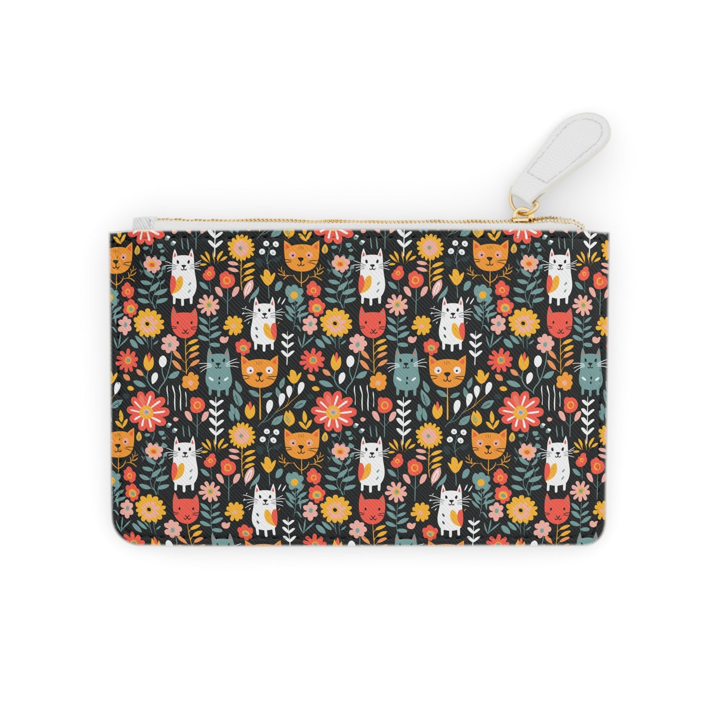 Whimsical Feline Garden Colorful Cat-Themed Mini Clutch Bag – Perfect for Animal Lovers