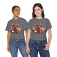 Autumn Highland Cow Charm Unisex Heavy Cotton Tee