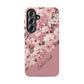 Personalized Cherry Blossom Tough Phone Case — Pink Floral Protective Case for Samsung & Google