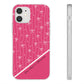 Personalized Pink Bow Coquette Slim Flexi iPhone and Samsung Cases — Custom Name or Affirmation