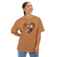 Patchwork Hearts Unisex Oversized Bella Canvas Boxy Tee