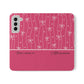 Personalized Pink Bow Coquette Flip iPhone and Samsumg Case — Custom Name or Affirmation Wallet Cover