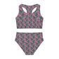 Pink Tropical Bliss Girls Two Piece Swimsuit (AOP)- (PY)