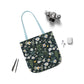 Daisy Delight Floral Canvas Tote Bag with 5-Color Straps | Eco-Friendly Shopping Bag