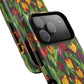 Floral Luminous Whirl Tough Magnetic iPhone Case, Stylish Protection for Everyday Life, Gift for Flower Lovers, Unique iPhone Accessory, Stained Glass iPhone Protection.