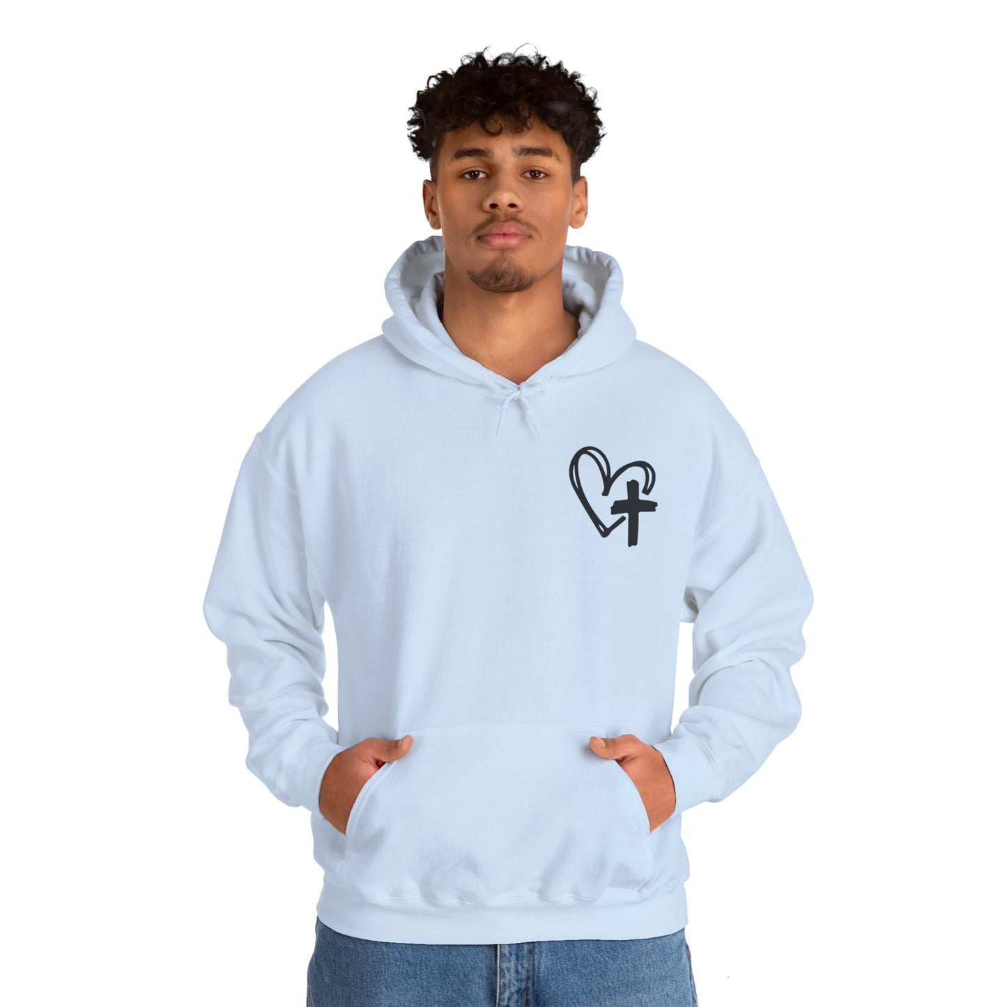 Faith and Floral Cross Unisex Gildan Hoodie Sweatshirt