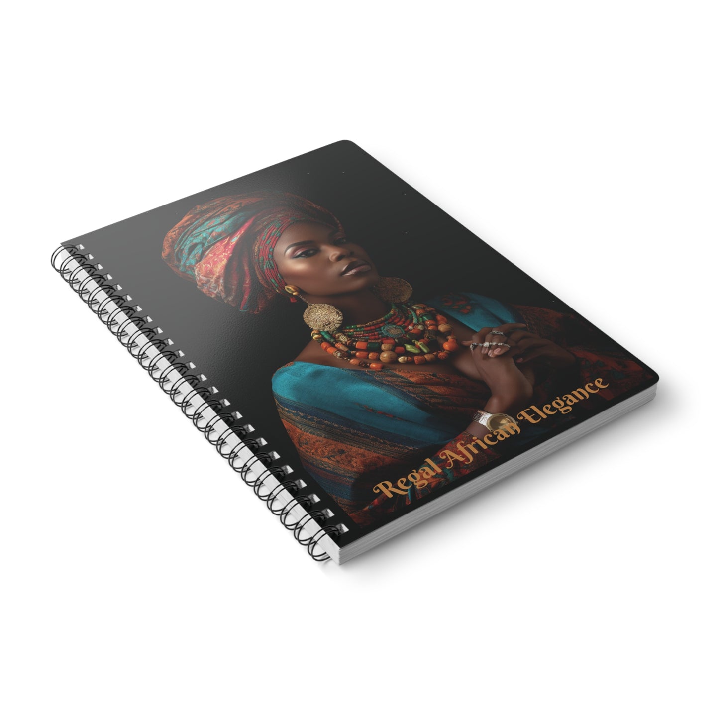 Regal African Elegance, Ethnic Beauty Softcover Notebook, A5 (PY)