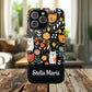 Personalized Whimsical Feline Garden Tough Phone Case — Custom Name iPhone & Samsung