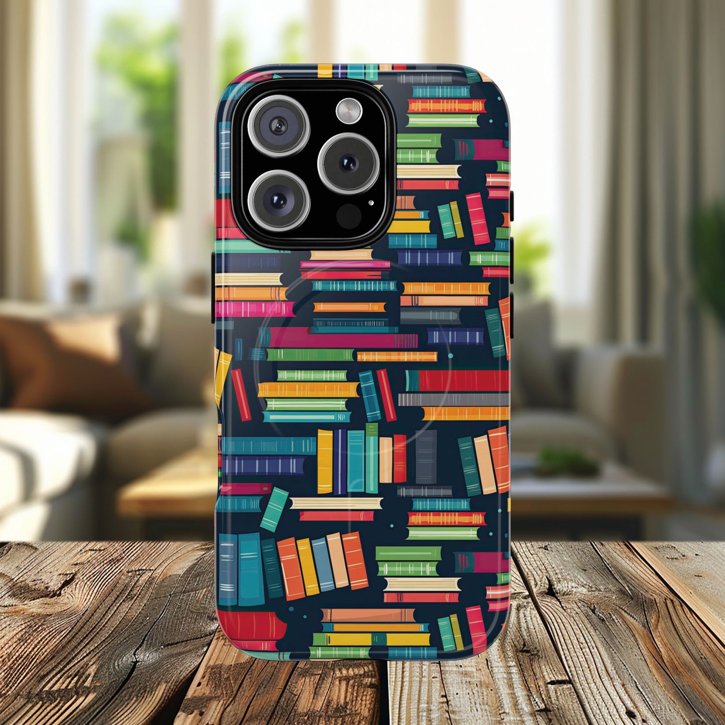 Colorful Book-Themed Phone Case, Literary Gift, Tough Magnetic Case, Book Lover’s Accessory, Phone Protection, Reading Enthusiast