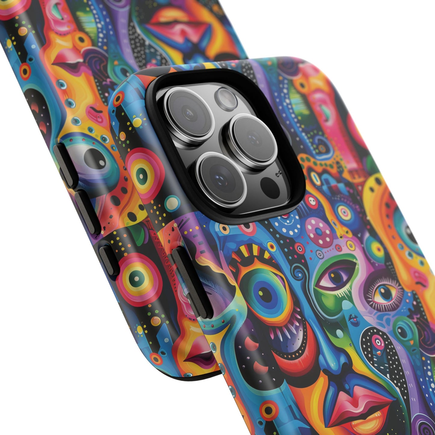 Psychedelic Visions Colorful Art iPhone Case - Tough Cases with Vibrant Abstract Design
