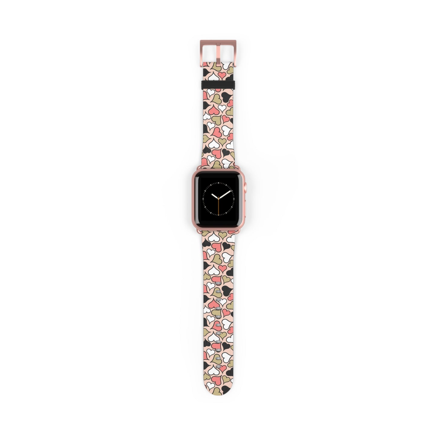 Love Heart Pattern Watch Band for Women - Stylish Apple Watch Strap