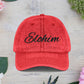 Vintage Embroidered Dad Cap with 'ELOHIM GENESIS 1:1' - Stylish Casual Hat, Gift for Him/Her, Summer Accessory, Trendy Streetwear, Spiritual Fashion
