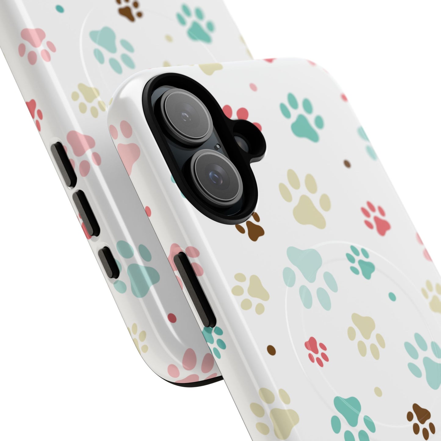 Pet Lover Magnetic iPhone Case - Cute Paw Print Design, Tough Magnetic Cases for Dog and Cat Owners, Gift for Animal Lovers