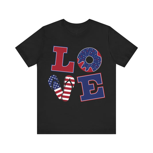 Patriotic Love Unisex Jersey Short Sleeve Tee