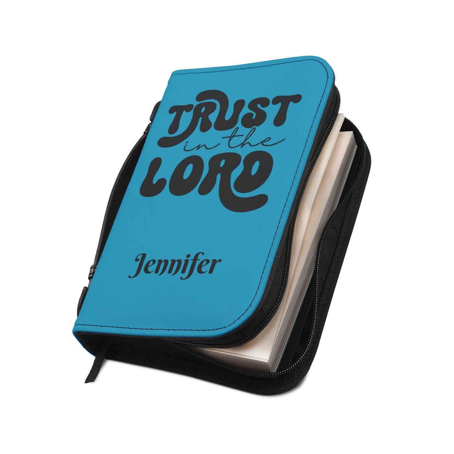 Personalized Floral Cross Bible Cover - Trust in the Lord Design| Baptism | Christening | Anniversary | Birthday Gifts.