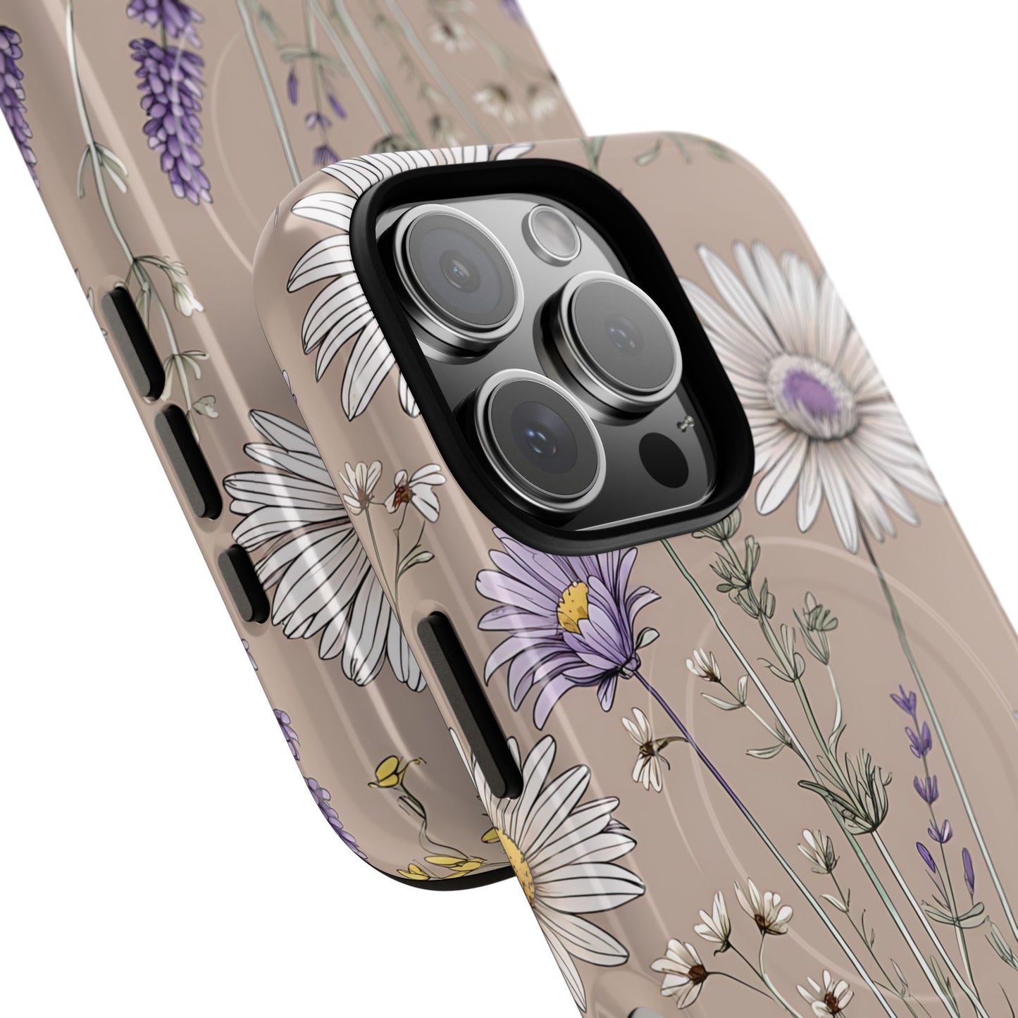Lavender Floral Tough Magnetic Phone Case | Durable Protective Cover, Flower Design, Gifts for Her, Phone Accessories, Nature Lover