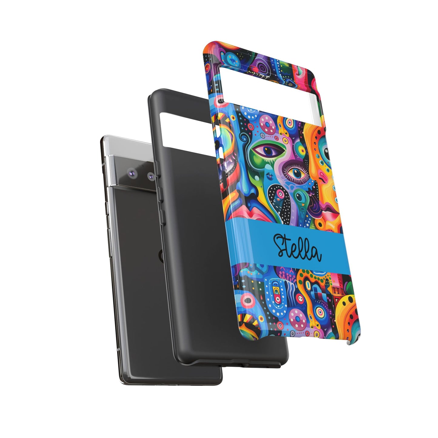 Psychedelic Visions Vibrant Samsung, iPhone and Google Pixel Phone Cases - Colorful Artistic Design