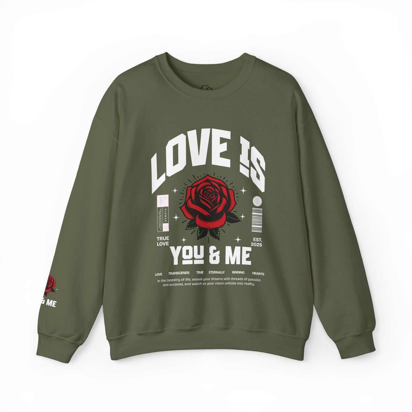 You and Me Unisex Heavy Gildan Blend™ Crewneck Sweatshirt.