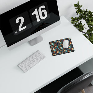 Ethereal Feathers Floral Non-Slip Gaming Mouse Pad - Vibrant Design for Gamers and Home Office.