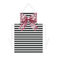 Striped Pink Bow Animal Print Chef Apron with Loop & Ties