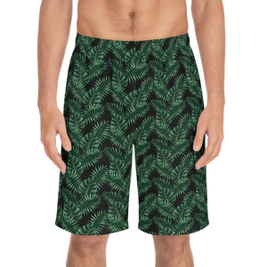 Black Tropical Bliss Men's Board Shorts (AOP)- (PY)