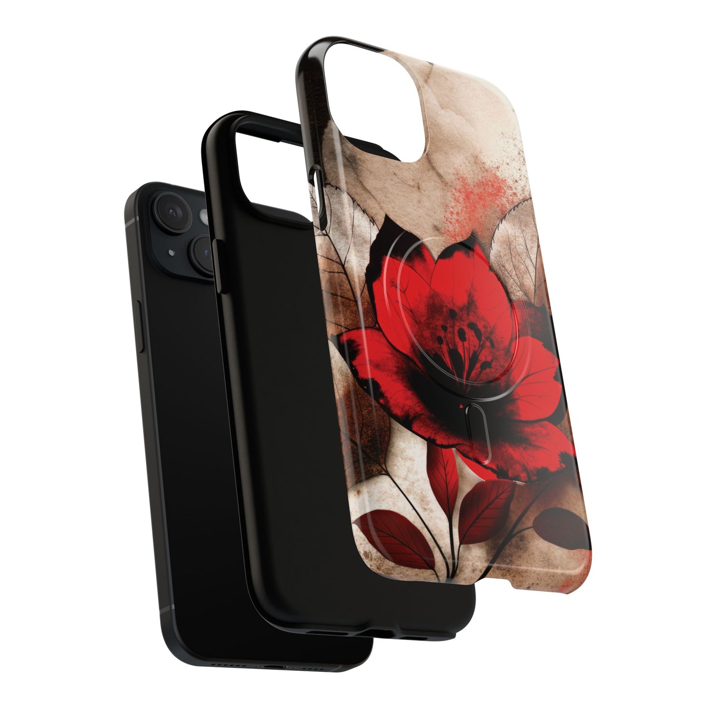 Velvet Petal Storm Tough iPhone Magnetic Cases - Stylish Protection for Your Device, Gift for Nature Lovers, Ideal for Birthdays, Holidays