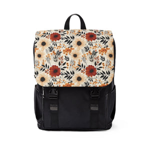 Boho Chic Floral Unisex Casual Shoulder Backpack